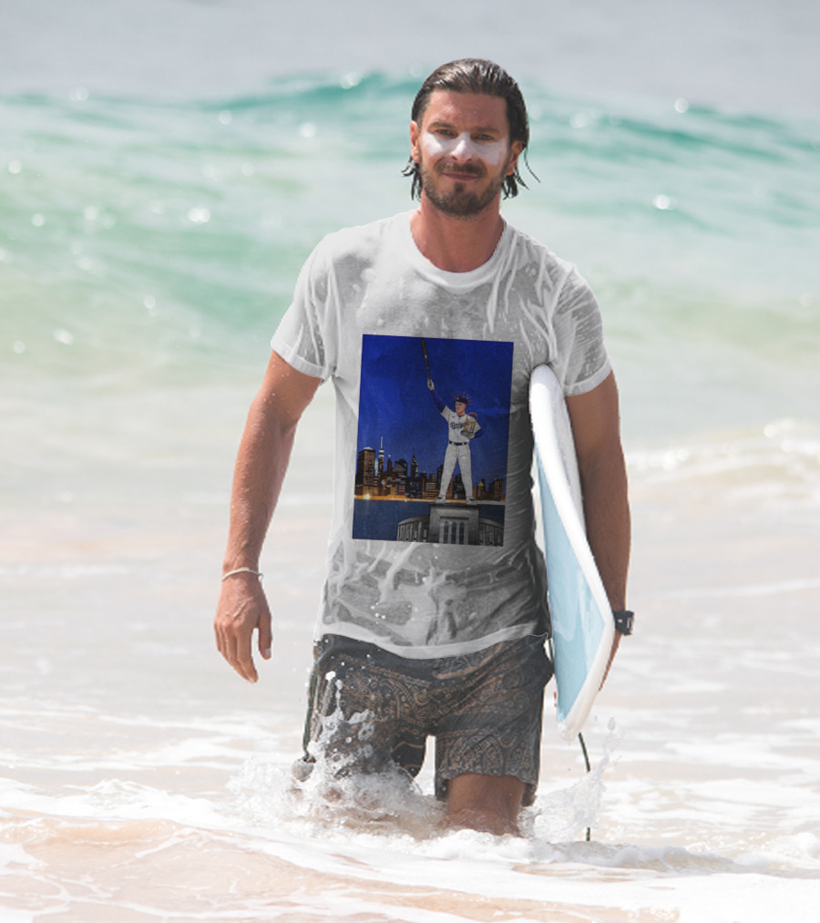 Freddie Freeman Dodgers Statue Of Liberty New York Skyline 2024 MVP T-Shirt