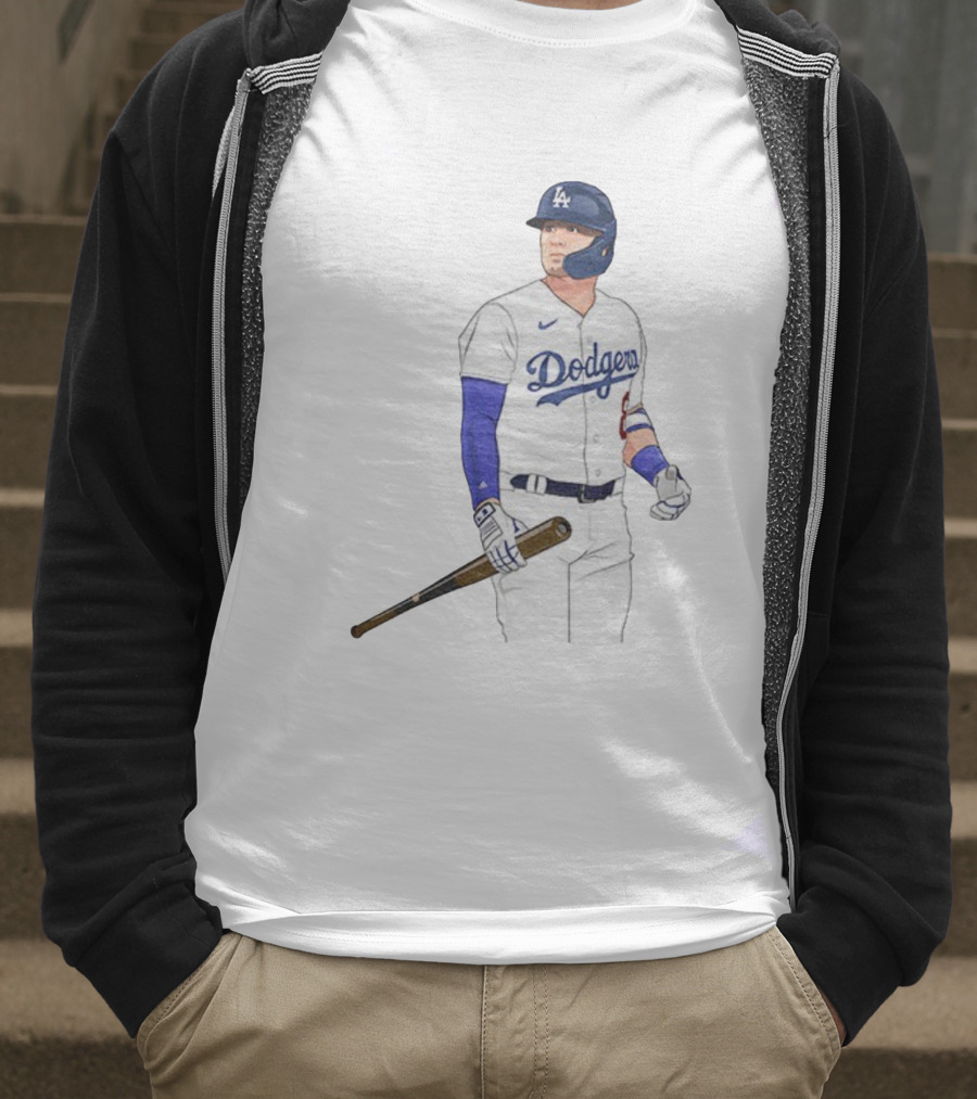 Kiké Hernández Los Angeles Dodgers #18 Baseball Player Illustration T-Shirt