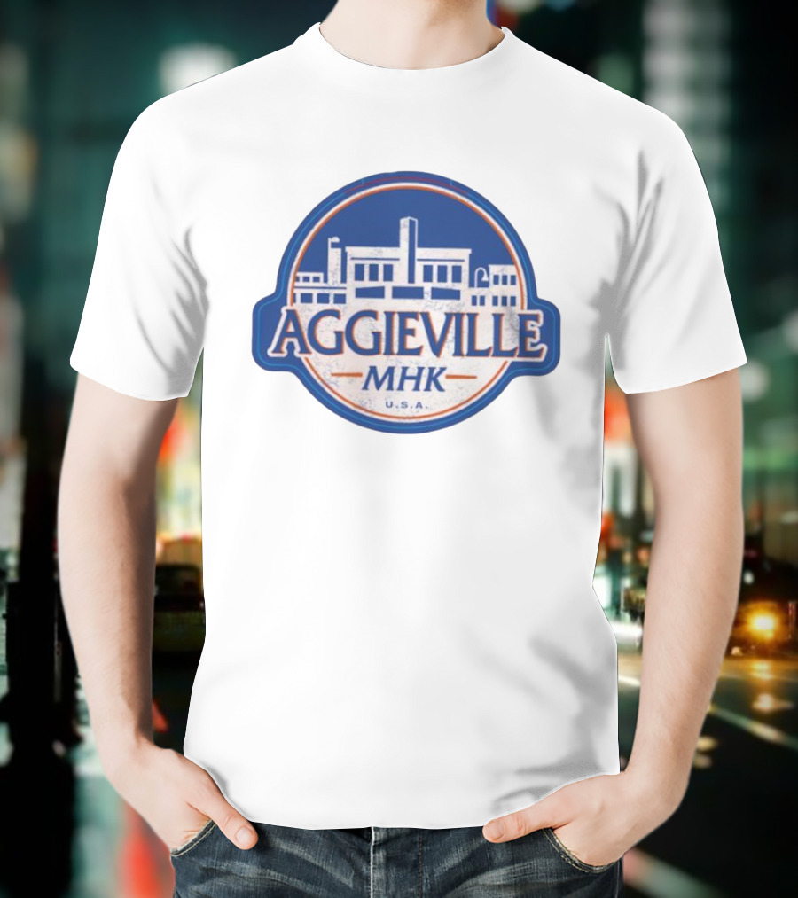 Aggieville MHK USA Manhattan Iconic Retro Style T-Shirt