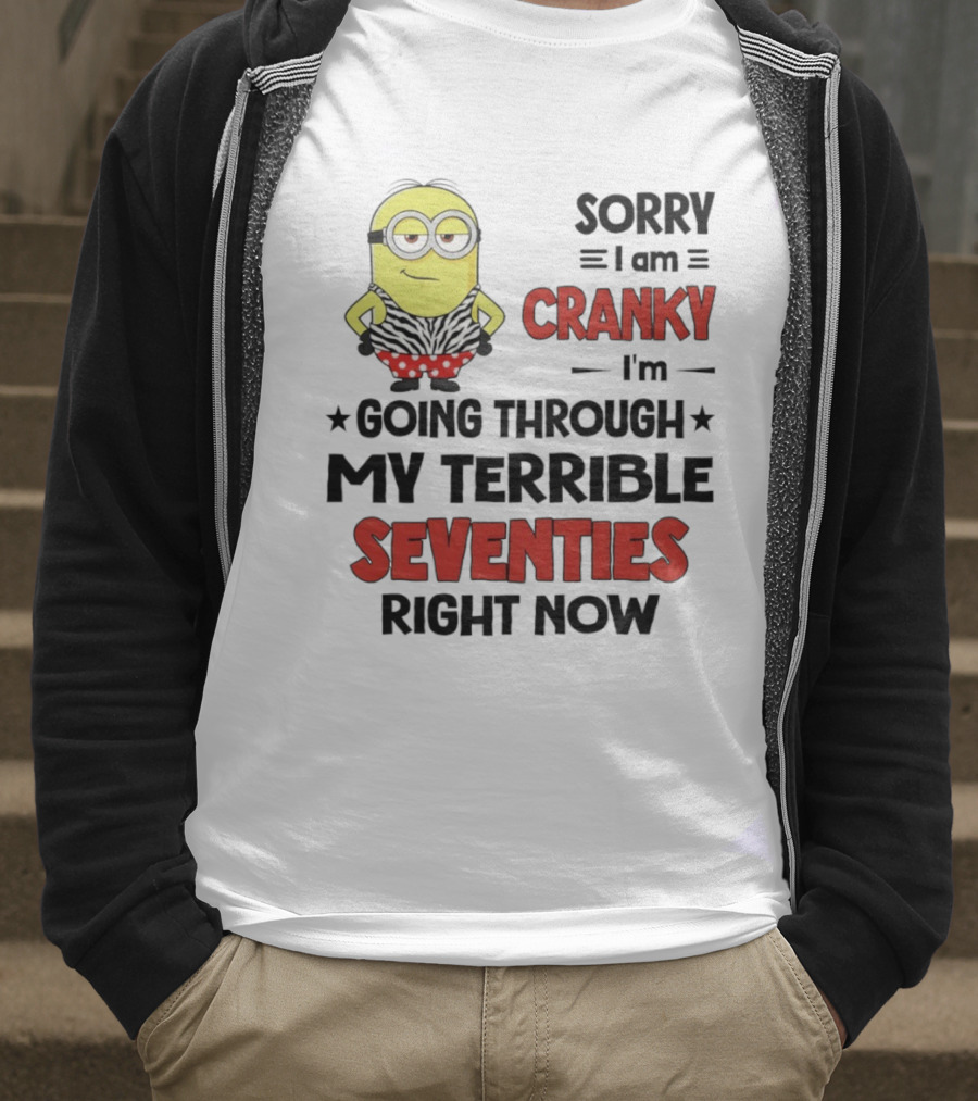 Sorry I Am Cranky Going Through My Terrible Seventies Minion T-Shirt