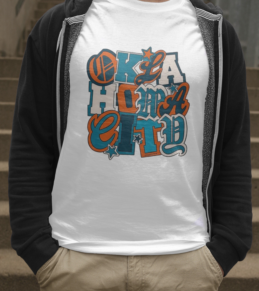 Oklahoma City Thunder Retro Typography Oklahoma City Styles T-Shirt