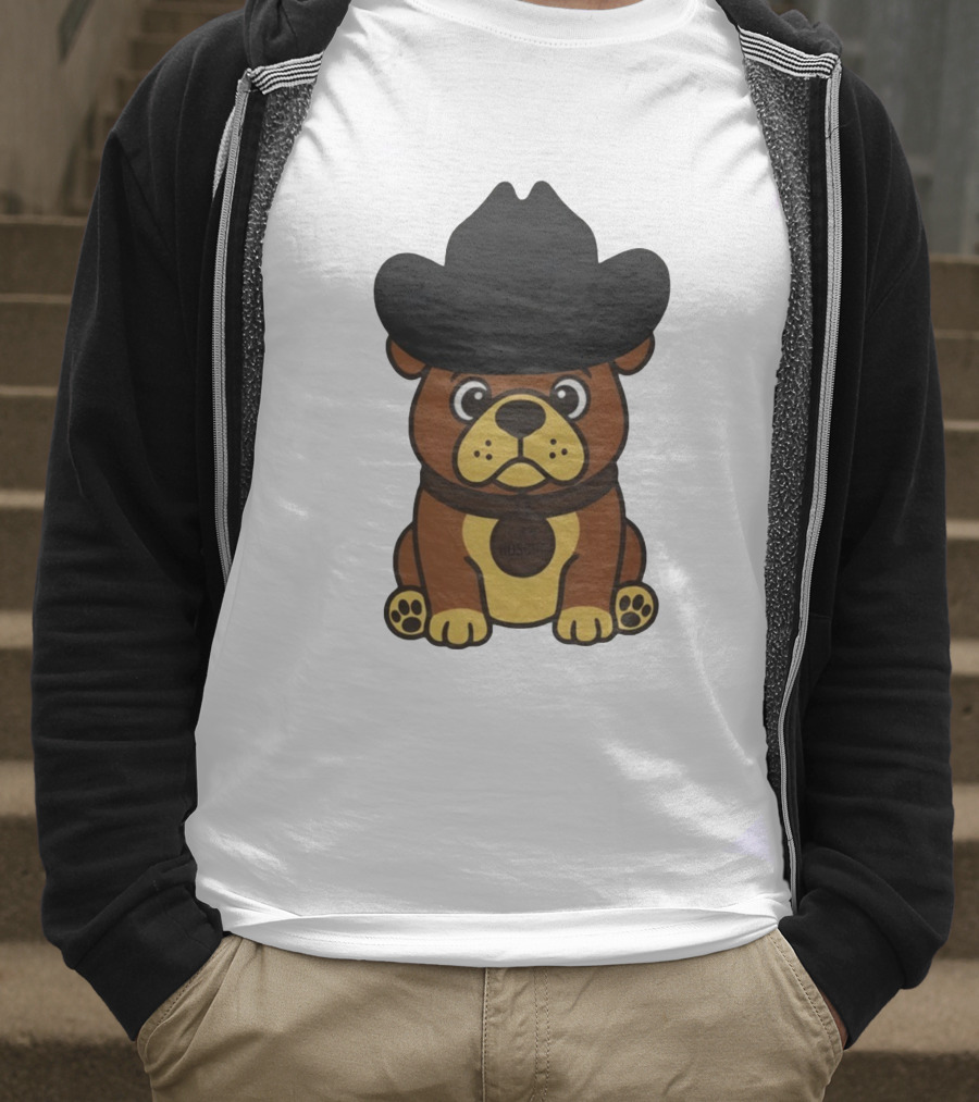 Rodeo Roscoe Dog Cowboy Hat Brown Pup T-Shirt