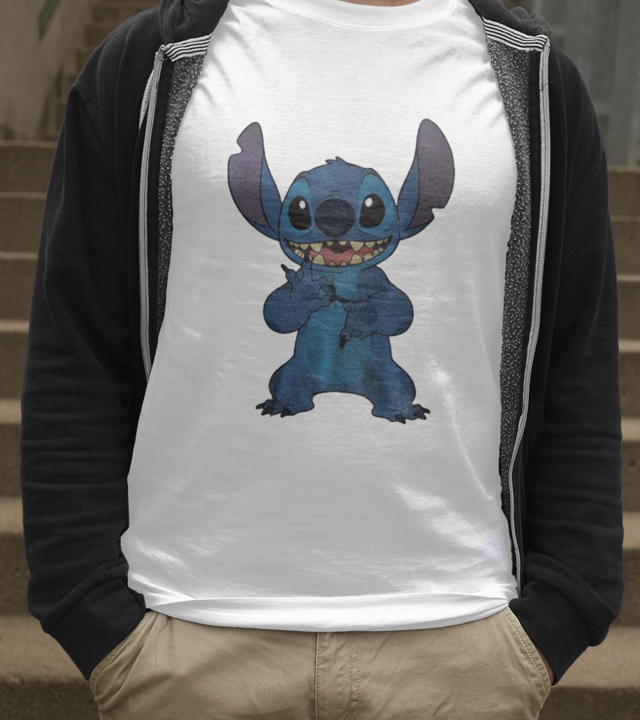Six Seven 6 7 Meme Funny Stitch Hands Character T-Shirt