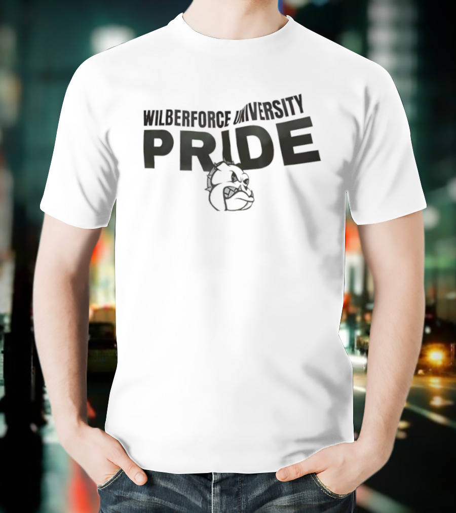 Wilberforce University Pride Bulldog Emblem T-Shirt