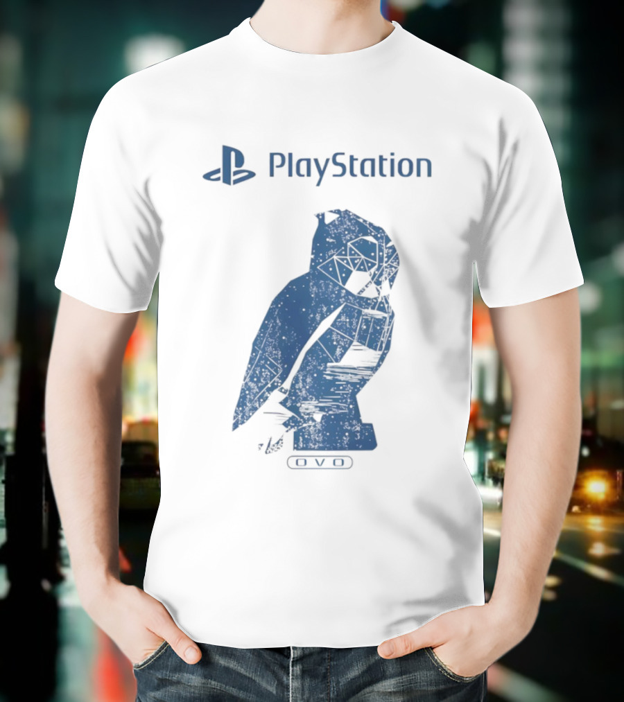 PlayStation OVO Collaboration Owl Logo T-Shirt