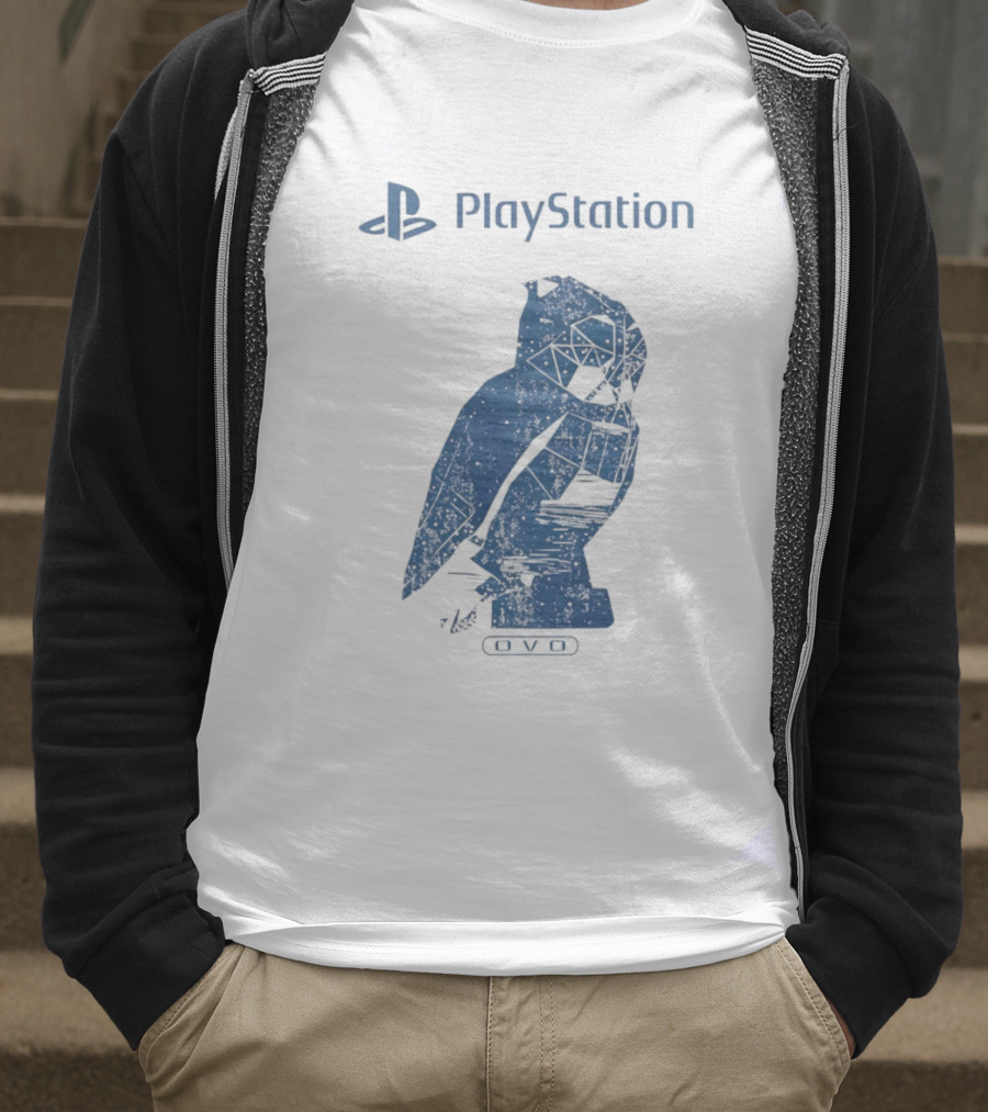 PlayStation OVO Collaboration Owl Logo T-Shirt