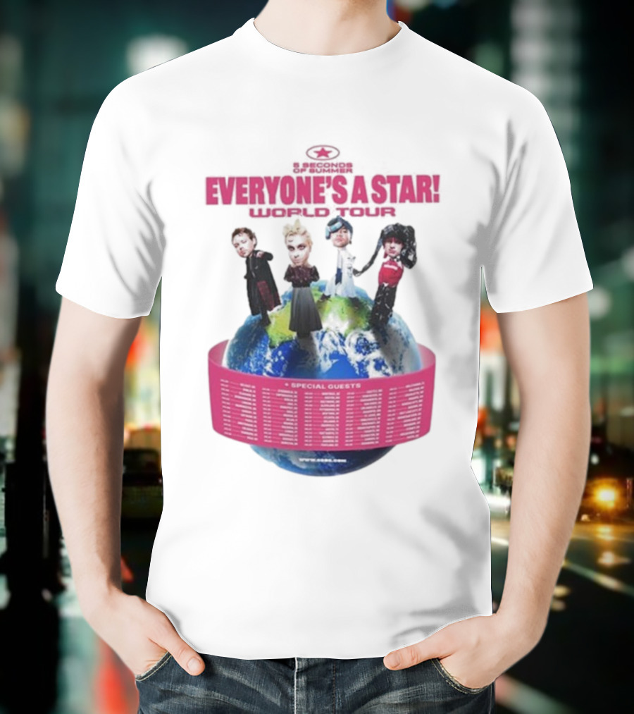 5 Seconds Of Summer Everyone's A Star Tour 2026 With Special Guests T-Shirt