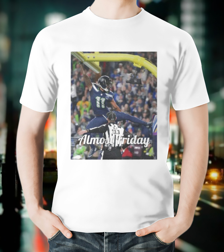 Almost Friday Jaxon Smith-Njigba Touchdown Celebration Seahawks Football T-Shirt