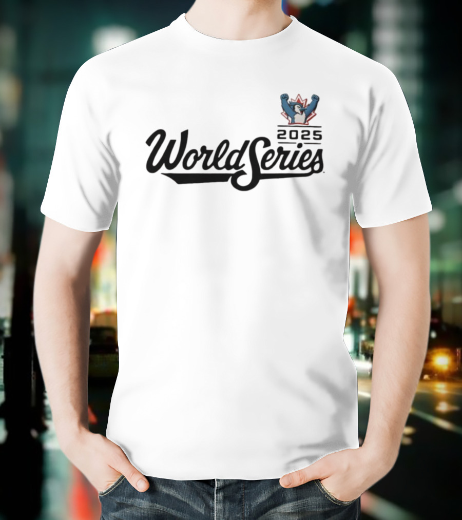 Blue Jays World Series 2025 Fist Pumping Mascot Logo T-Shirt