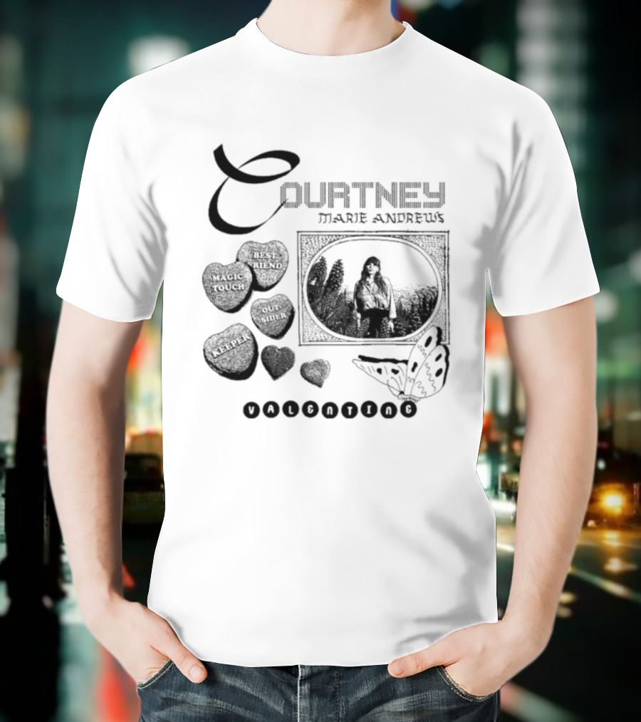 Courtney Marie Andrews Sweetheart Candy Hearts Valentine's Day T-Shirt