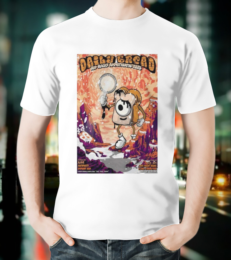 Daily Bread Red Rocks Amphitheatre 2025 By AJD X Notvcts X Professor Paws Featuring Kll Smth X Not Nope X Mux Mool T-Shirt