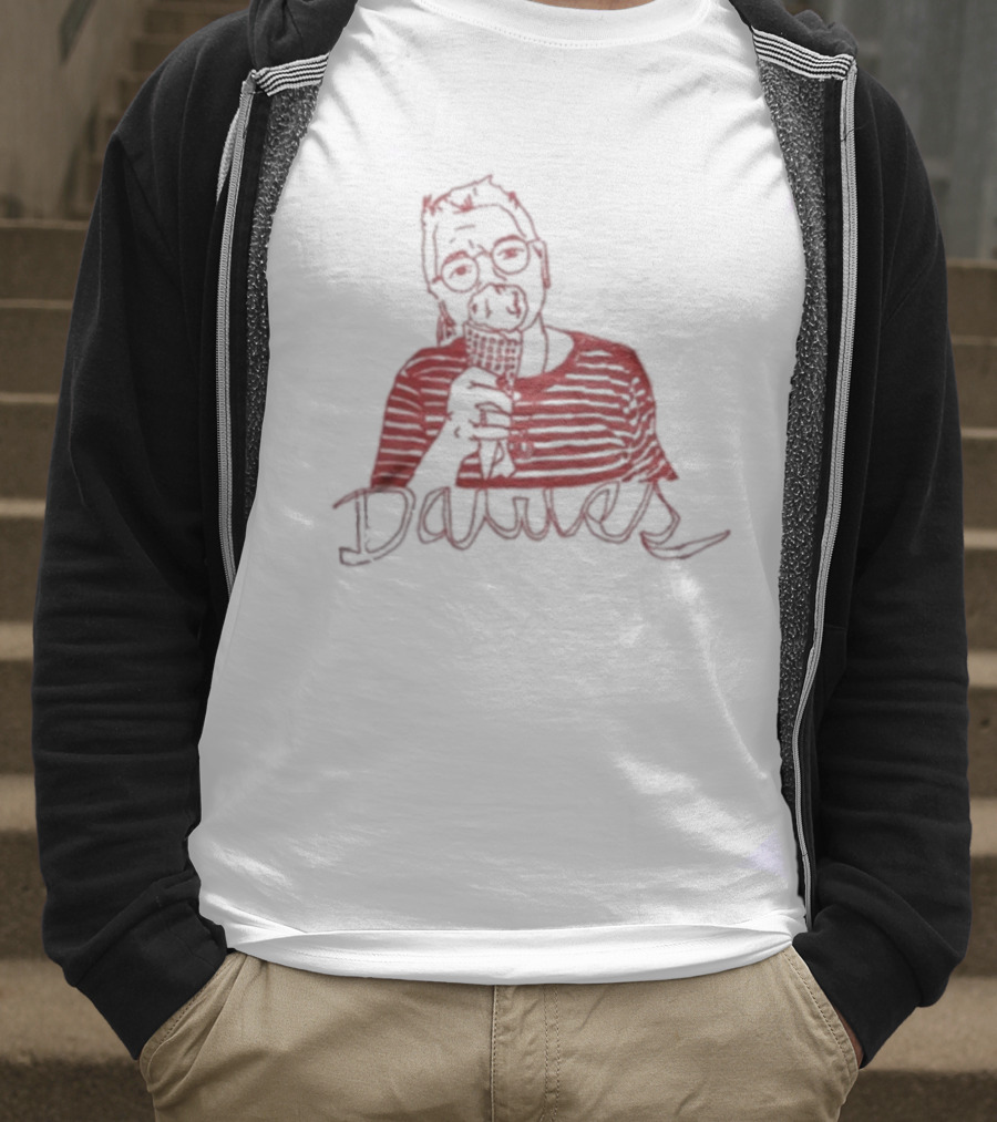Dawes Lili Eating Ice Cream Drawing T-Shirt