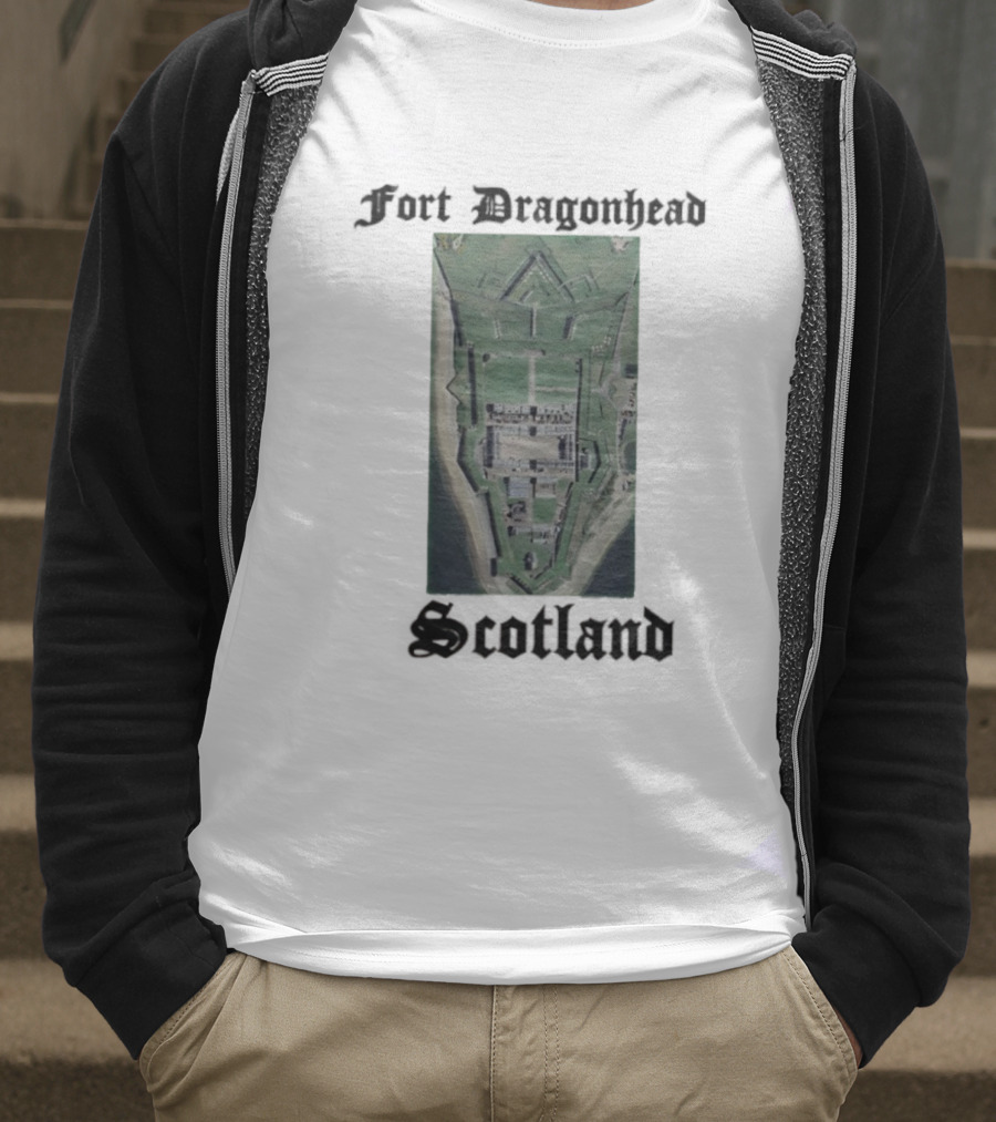 Fort Dragon Head Scotland Arial View T-Shirt
