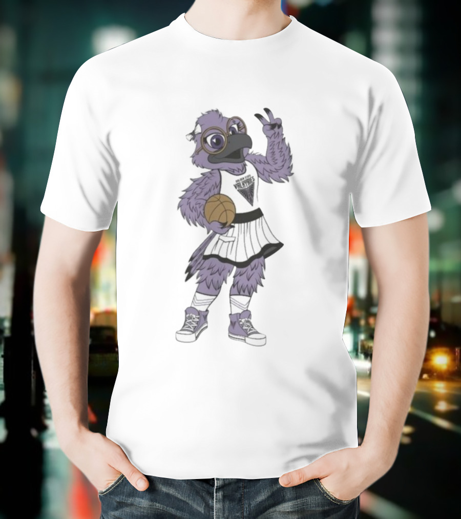 Golden State Valkyries WNBA Violet The Raven Mascot Basketball Fan Apparel T-Shirt