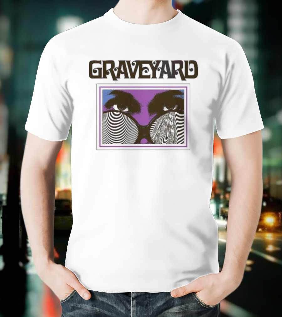 Graveyard Branca Optical Illusion Eyes T-Shirt