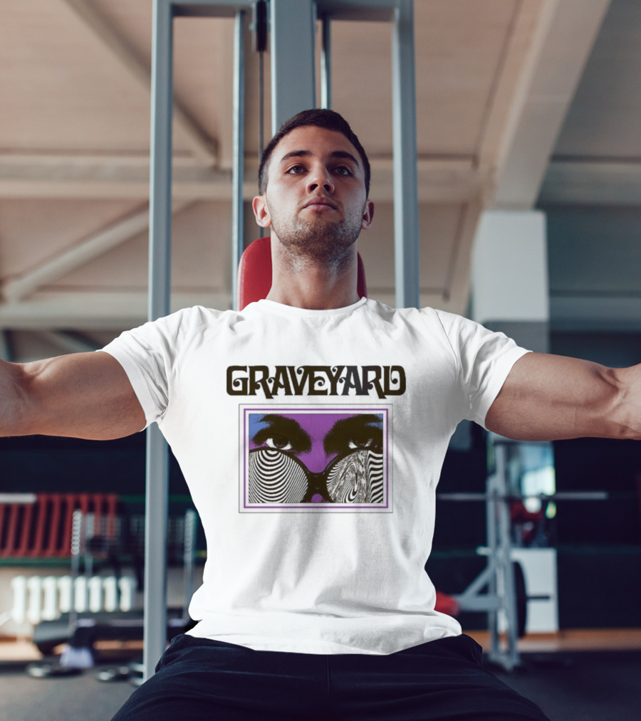 Graveyard Branca Optical Illusion Eyes T-Shirt