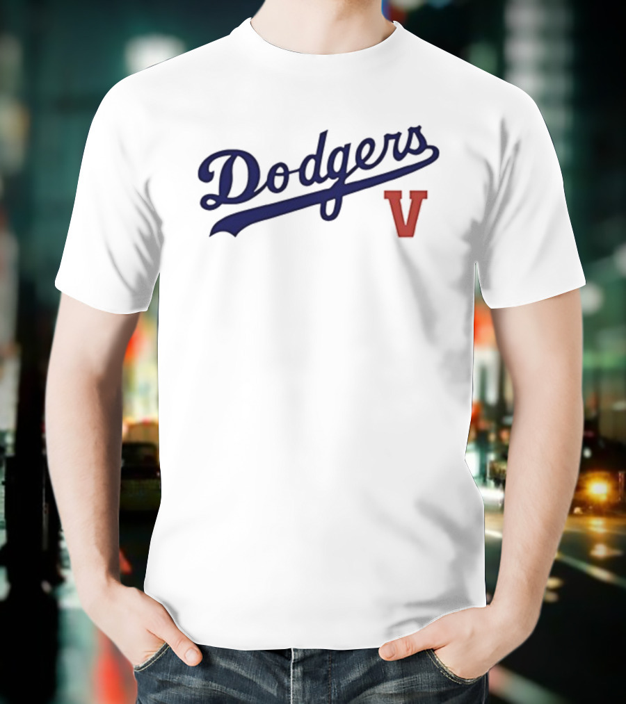 Los Angeles Dodgers V BTS Tae Hyung 95 Baseball Collaboration T-Shirt