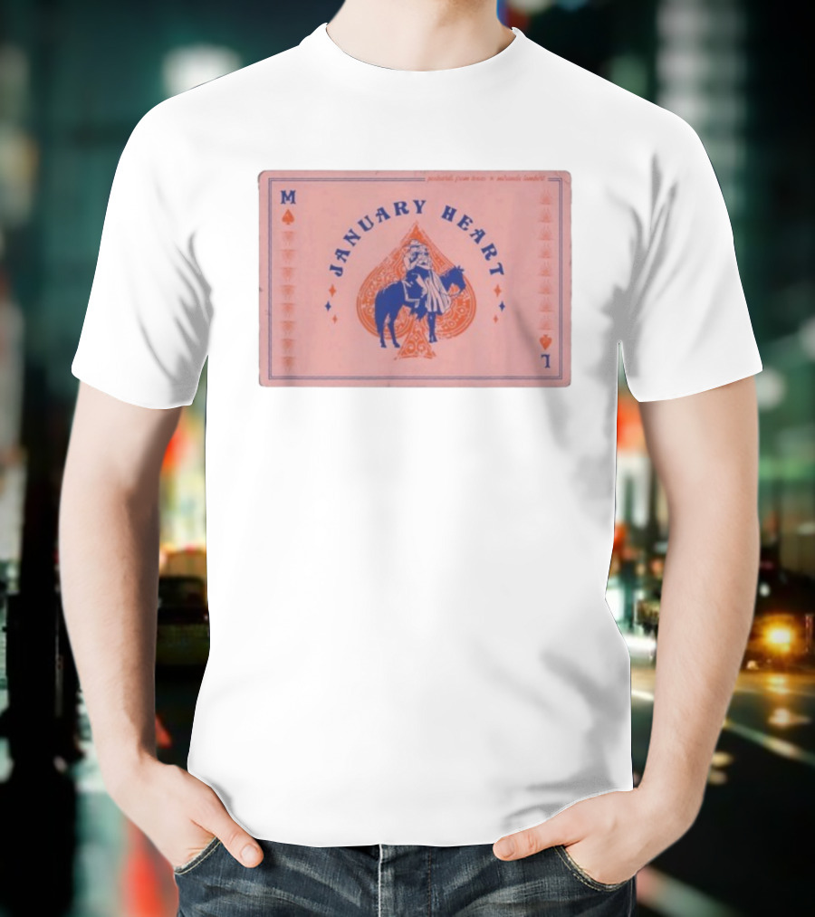 January Heart Postcards From Texas Miranda Lambert Playing Card Design T-Shirt