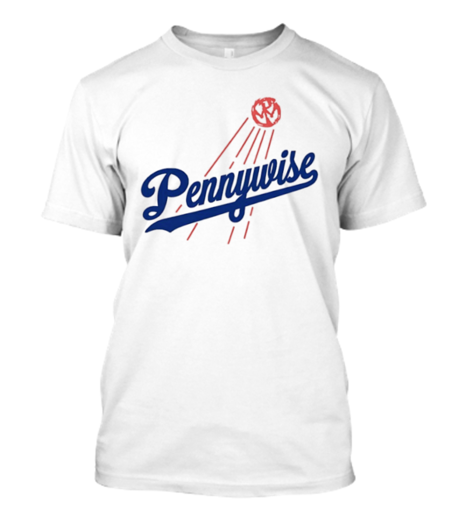 Pennywise Los Angeles Dodgers Collaboration Baseball Balloon T-Shirt