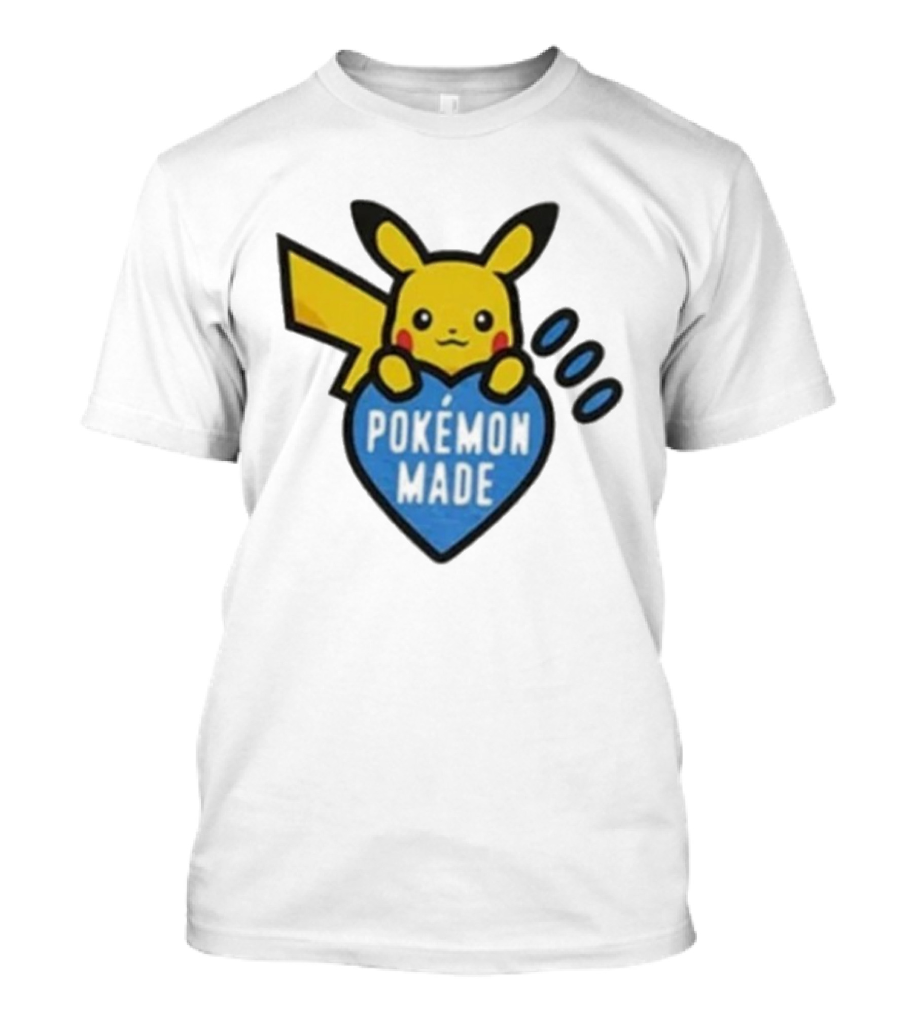 Pikachu Pokemon Made Heart Design T-Shirt
