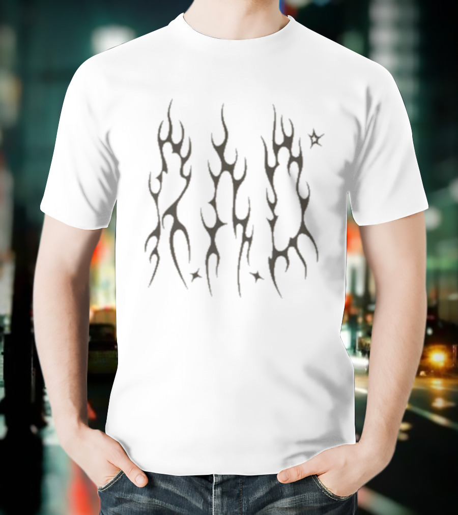 Rad Global Metal Flames And Stars T-Shirt