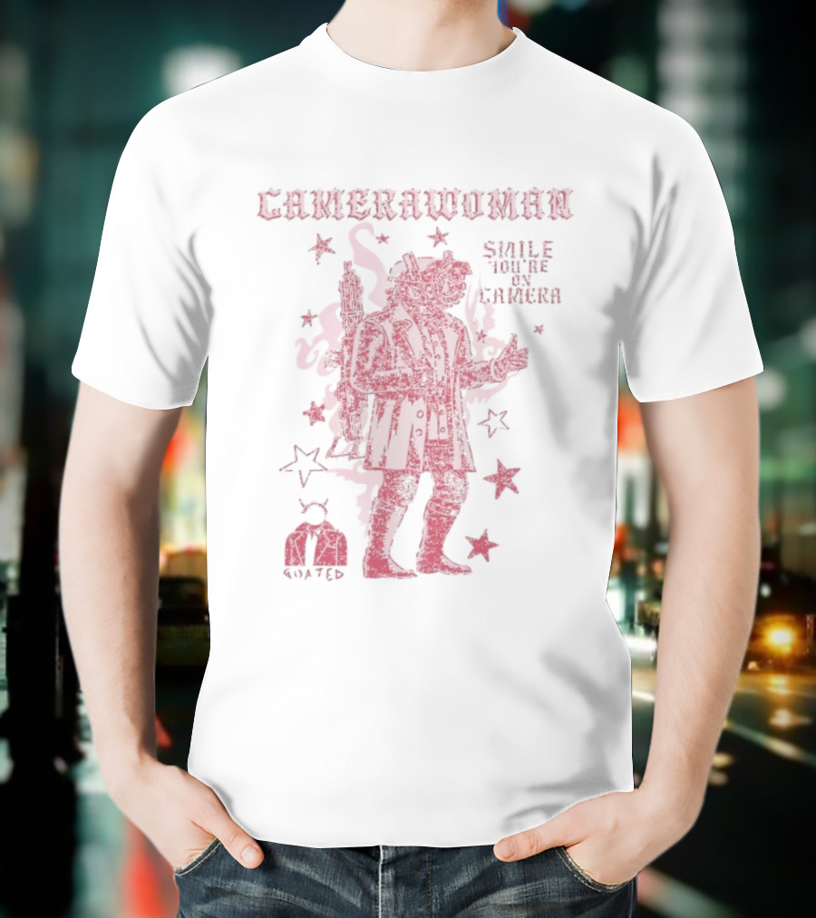 Camerawoman Smile You’re On Camera Skibidi Goated T-Shirt
