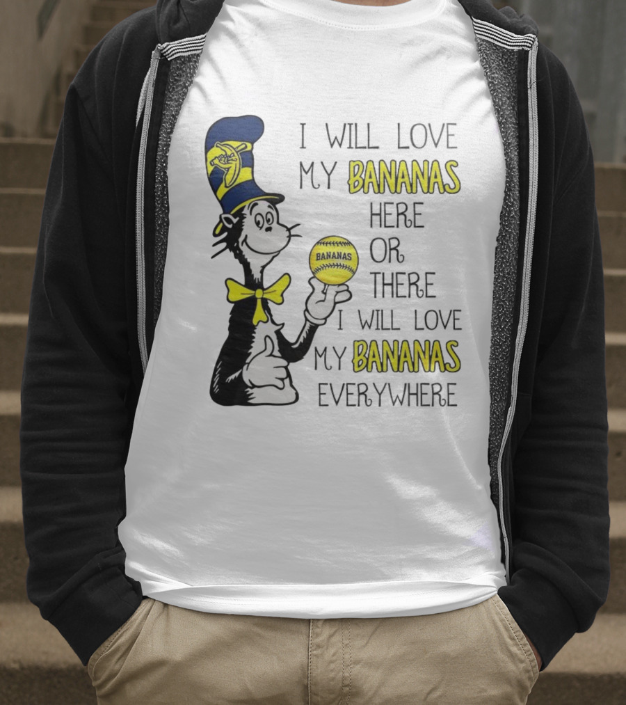 The Cat In The Hat Bananas Love My Bananas Everywhere T-Shirt