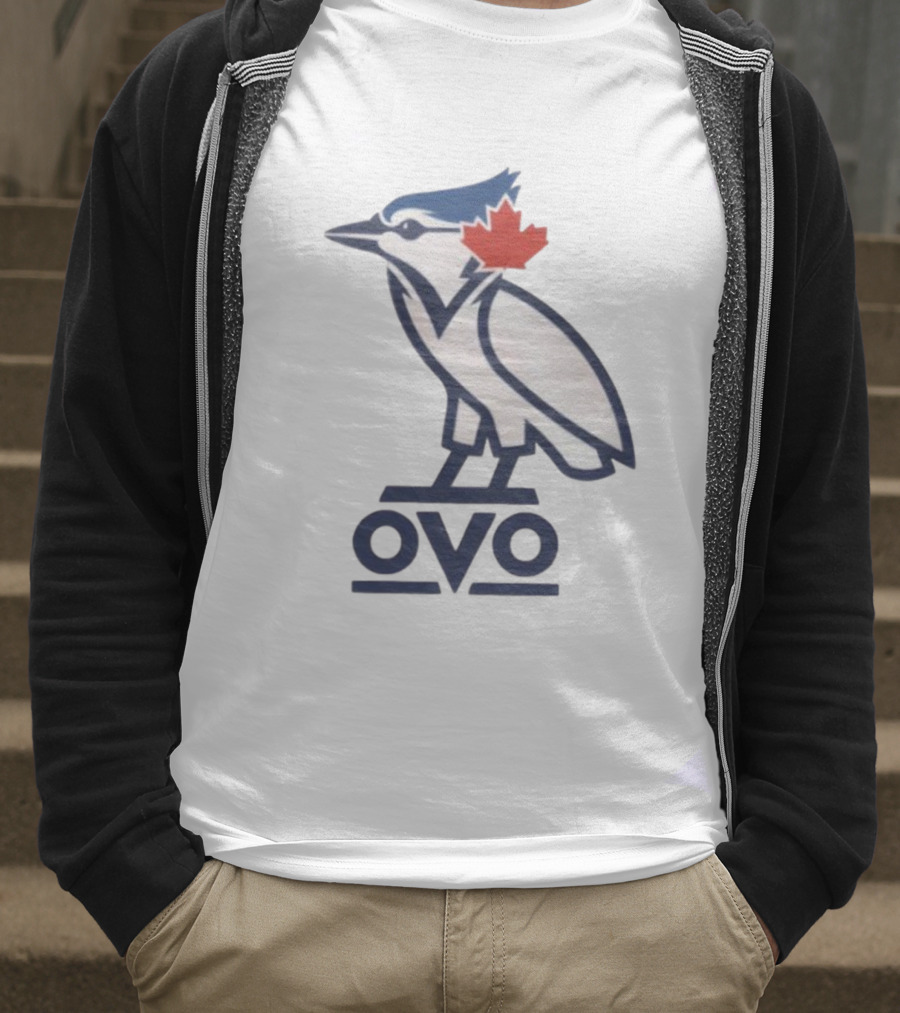 Toronto Blue Jays OVO Owl Maple Leaf Emblem T-Shirt