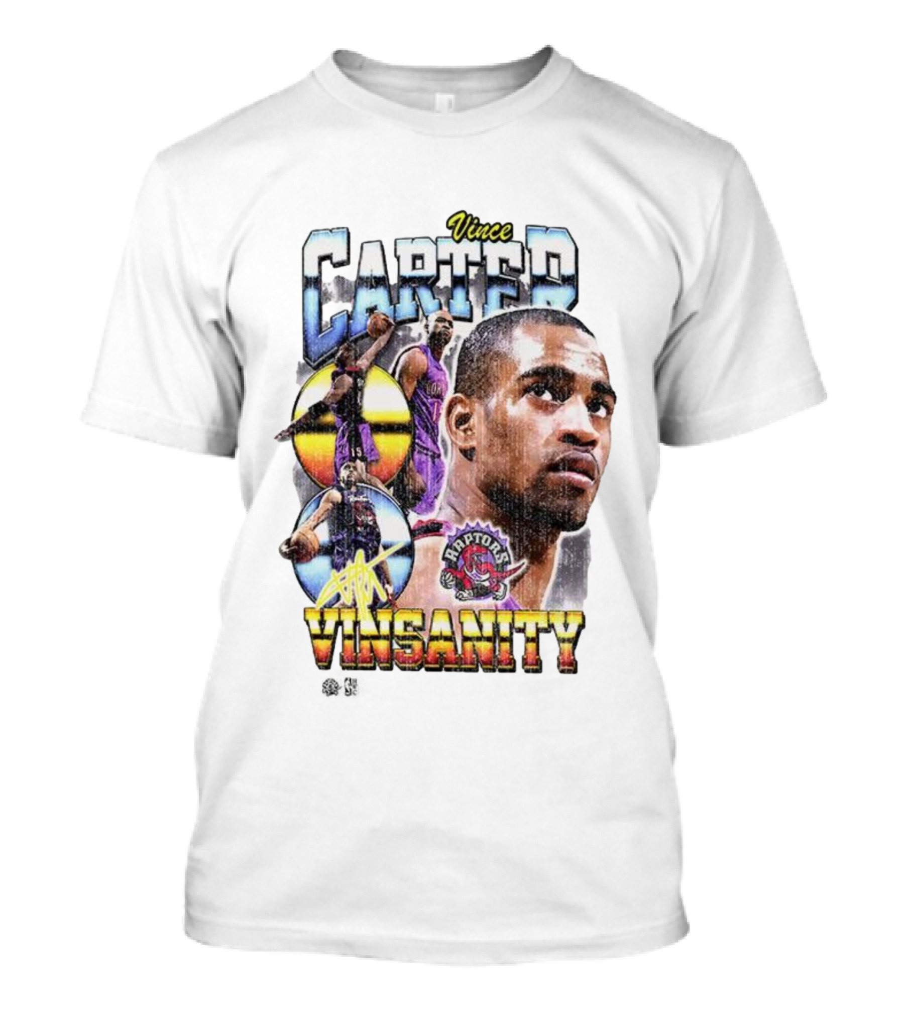 Vince Carter Vinsanity Raptors NBA Vintage Collage T-Shirt