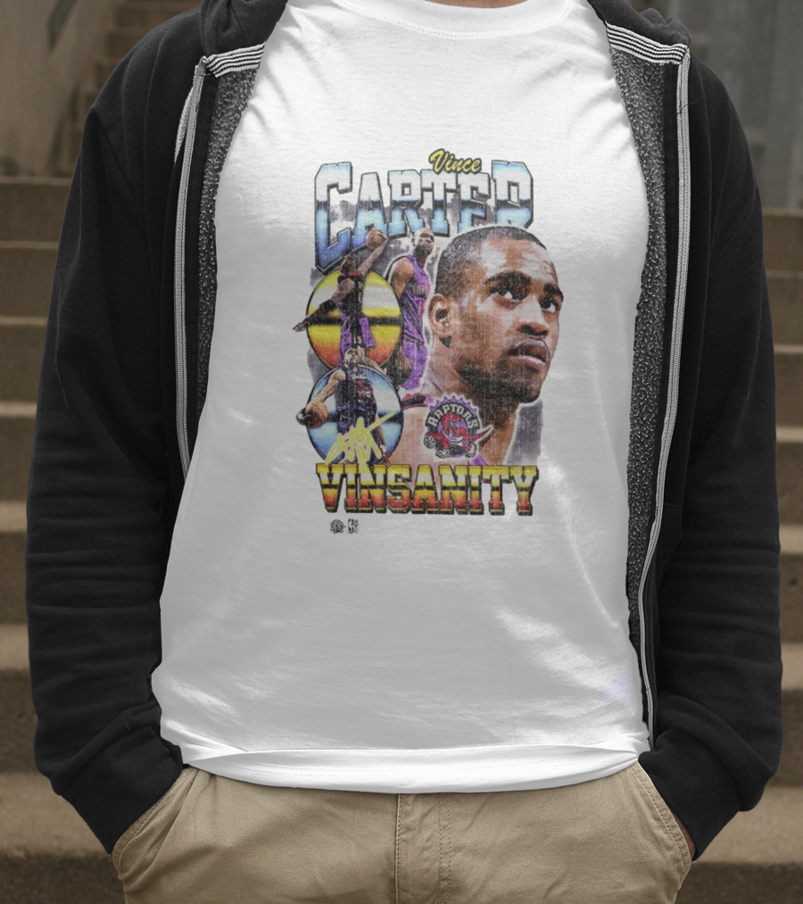 Vince Carter Vinsanity Raptors NBA Vintage Collage T-Shirt