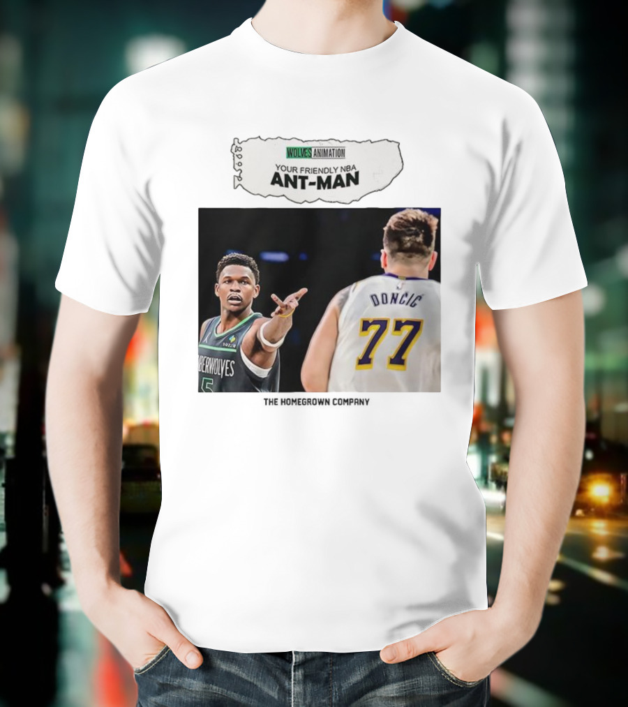 Wolves Animation Your Friendly NBA Ant-Man Dončić 77 T-Shirt