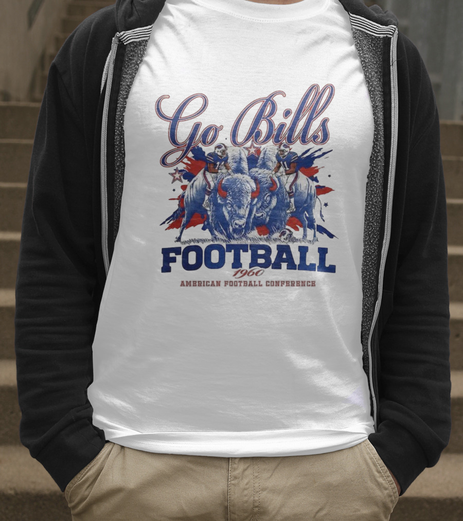 Go Bills Football Buffalo 1960 American Football Conference Vintage Athletes T-Shirt