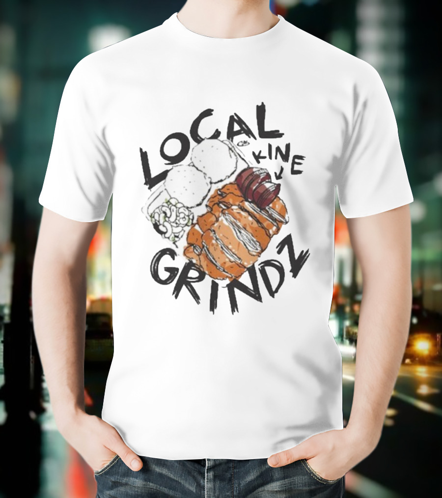 Local Kine Grindz Iconic Hawaiian Plate Lunch T-Shirt