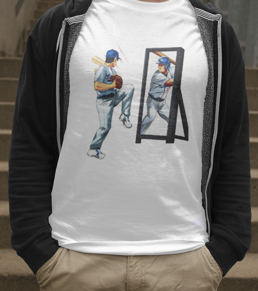 Los Angeles Dodgers Welcome To The Sho Shohei Ohtani Mirror Baseball Pitcher Batter T-Shirt