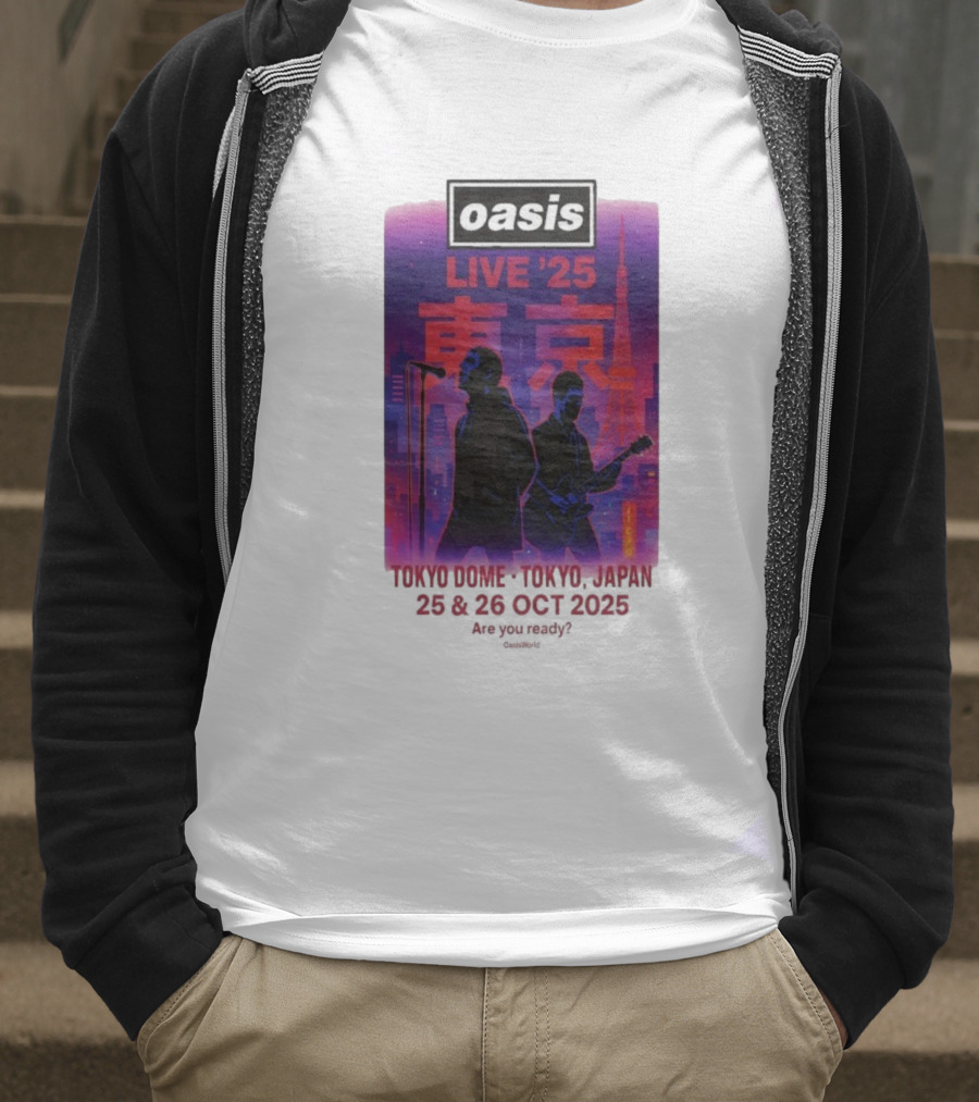 Oasis Live 2025 Tokyo Concert At Tokyo Dome October 25-26 Japan T-Shirt