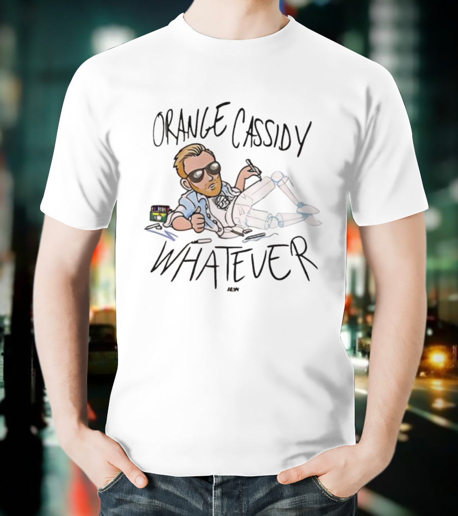 Orange Cassidy Whatever Relaxed Attitude Character T-Shirt