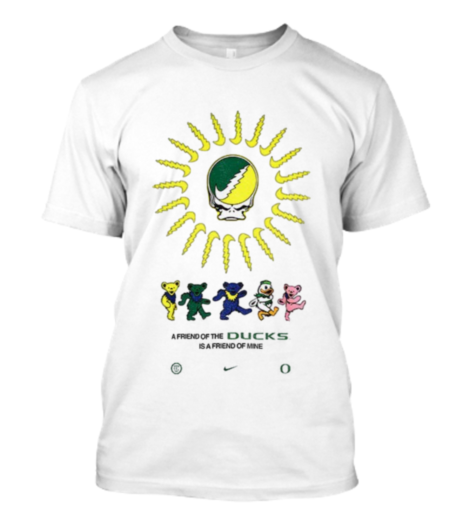 Oregon Ducks Nike Grateful Dead Dancing Bears A Friend Of The Ducks Is A Friend Of Mine T-Shirt