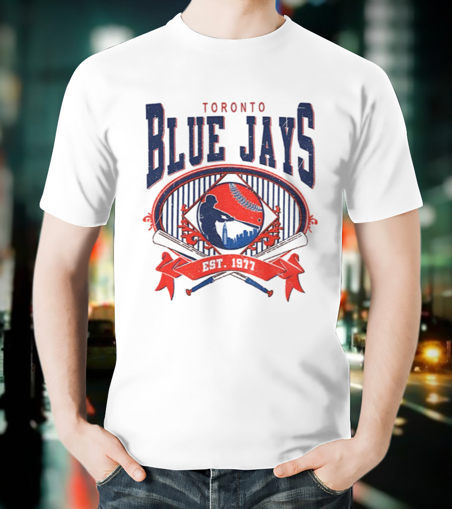 Toronto Blue Jays Vintage 90s Baseball Est 1977 Retro Toronto Blue Jays T-Shirt