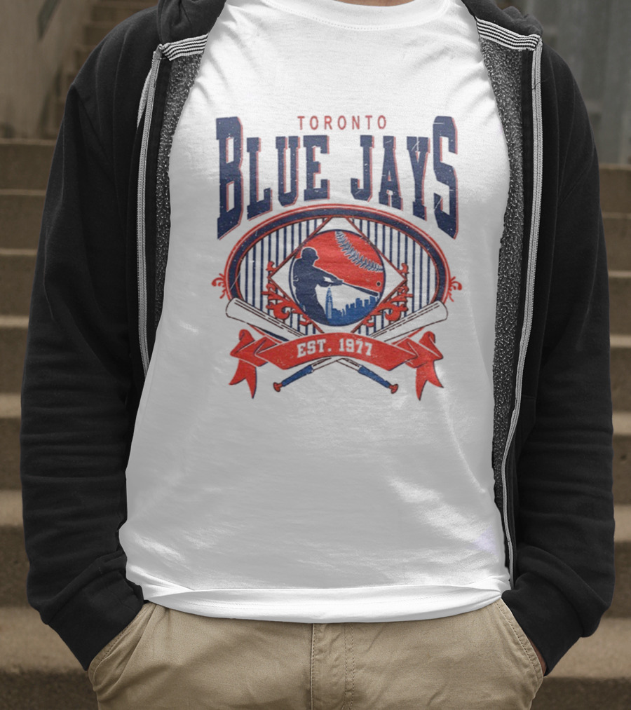 Toronto Blue Jays Vintage 90s Baseball Est 1977 Retro Toronto Blue Jays T-Shirt