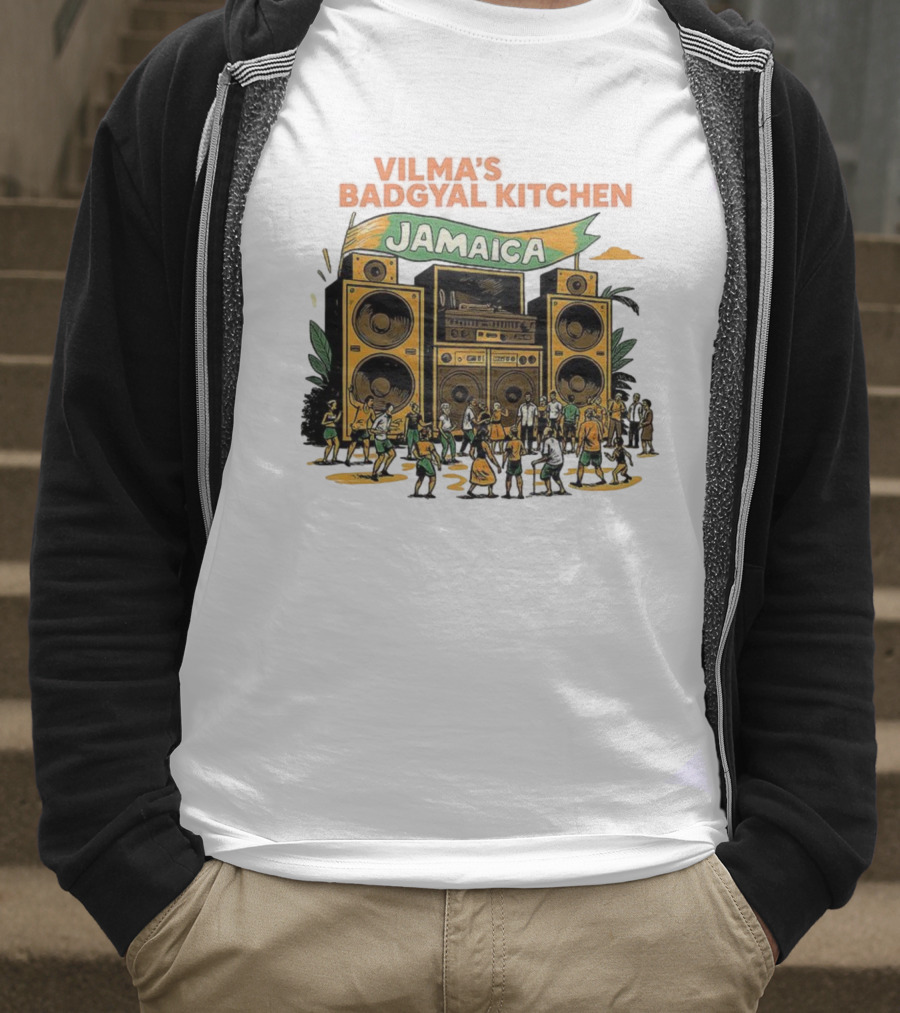 Vilma’s Badgyal Kitchen Jamaica Sound System Reggae Dance Party Vibes T-Shirt