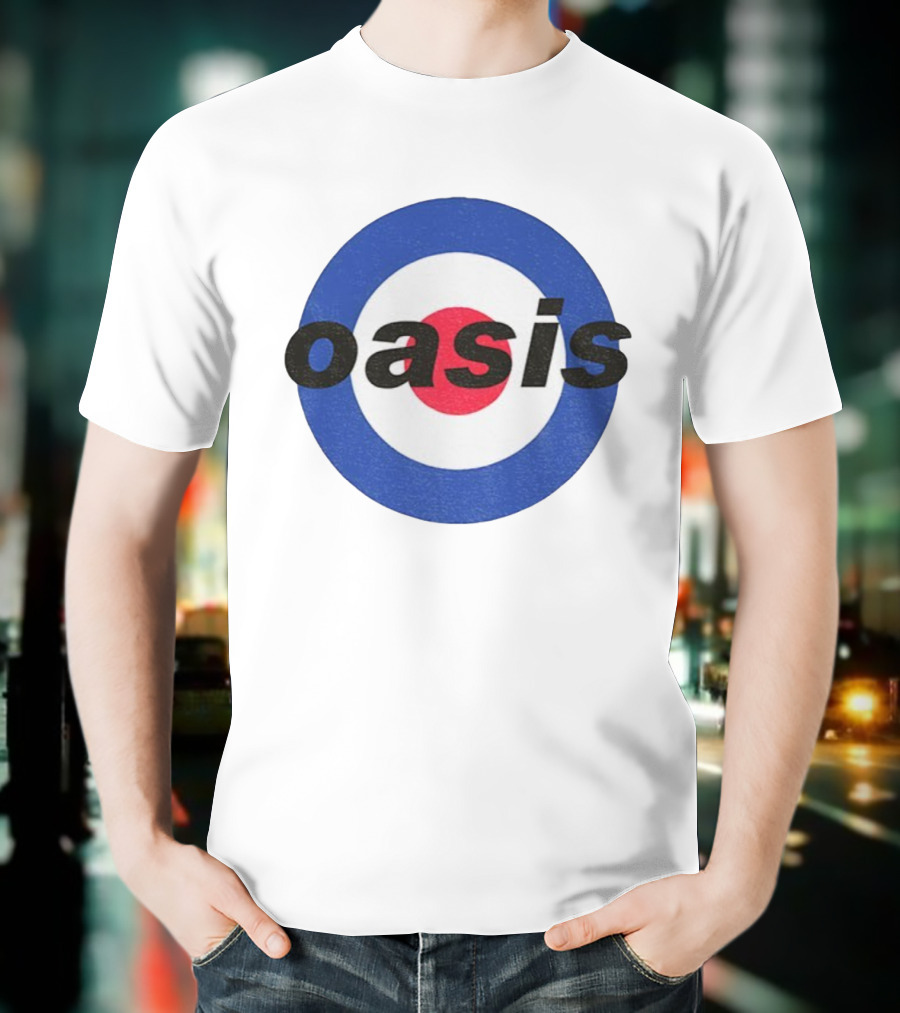 Oasis Mod Roundel Brit Pop Icon Style T-Shirt