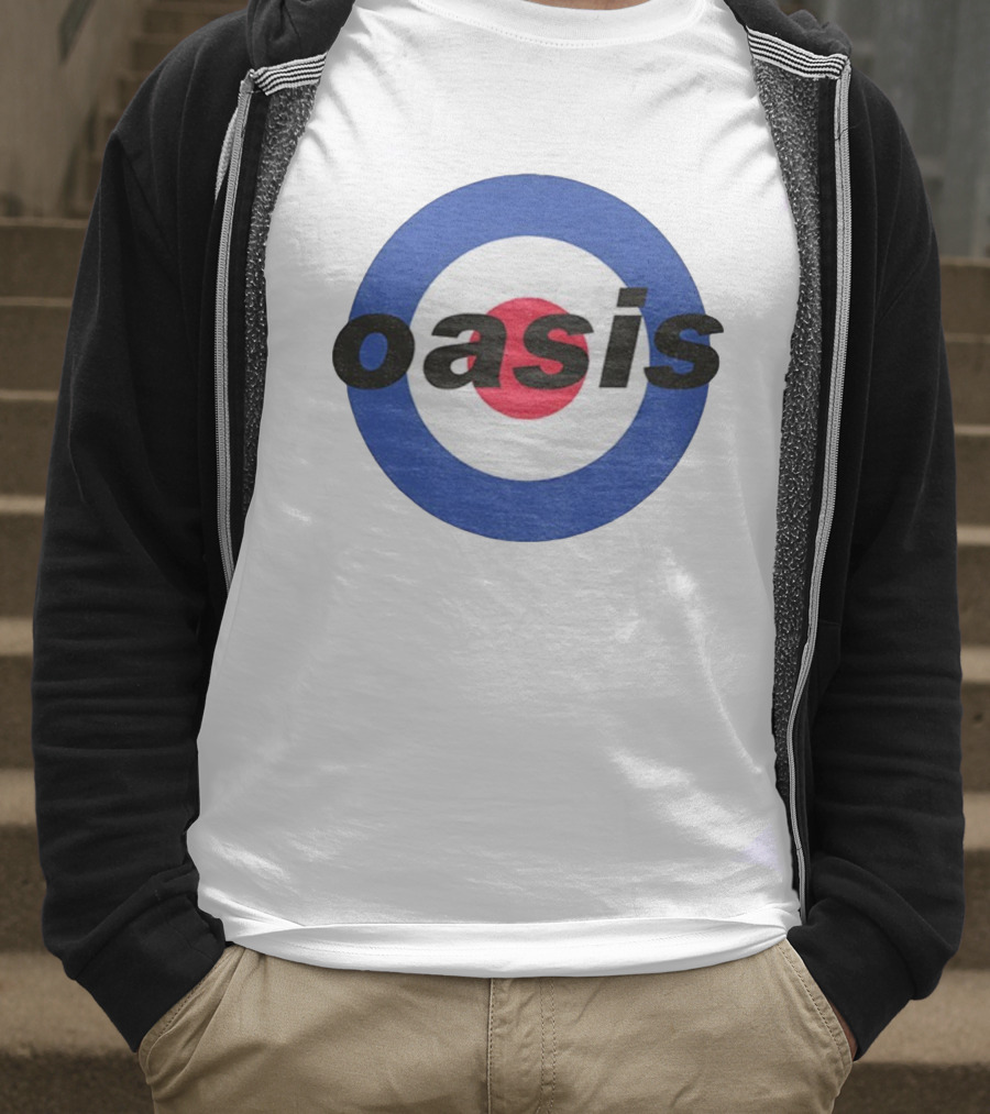 Oasis Mod Roundel Brit Pop Icon Style T-Shirt