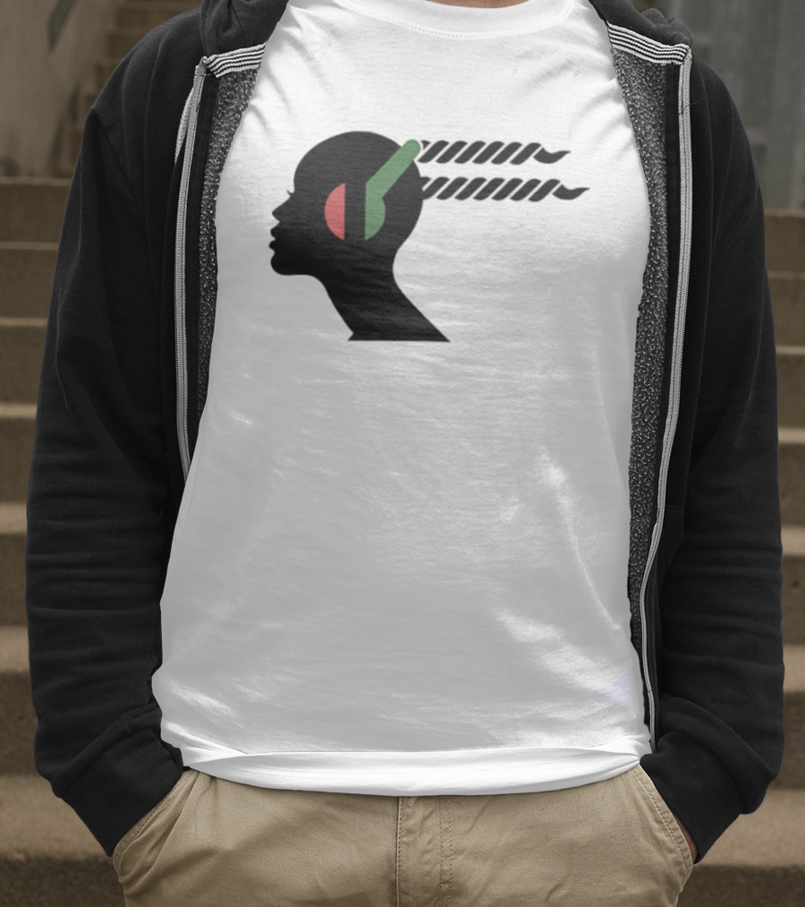 Jeffrey Wright Highest 2 Lowest Stackin’ Hits Records Silhouette With Headphones T-Shirt