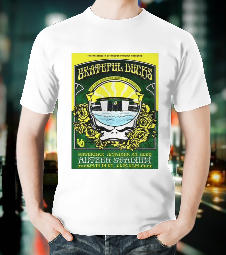 University Of Oregon Grateful Ducks One More Saturday Night Vs Wisconsin October 25 2025 Autzen Stadium Eugene T-Shirt