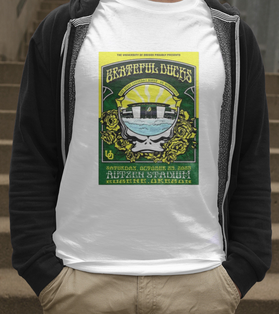 University Of Oregon Grateful Ducks One More Saturday Night Vs Wisconsin October 25 2025 Autzen Stadium Eugene T-Shirt