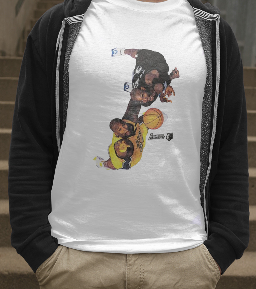 Kobe Bryant Los Angeles Lakers Kevin Garnett Minnesota Timberwolves NBA Vintage Rivalry T-Shirt