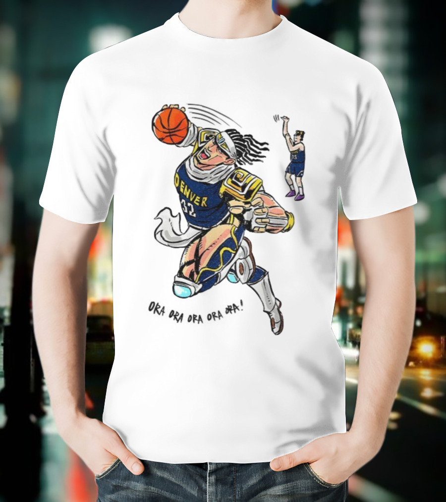 Denver Nuggets Anime Nikola Jokić Vs Aaron Gordon Basketball Ora Ora T-Shirt