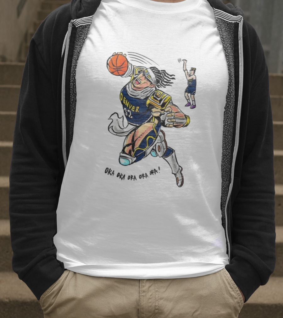 Denver Nuggets Anime Nikola Jokić Vs Aaron Gordon Basketball Ora Ora T-Shirt