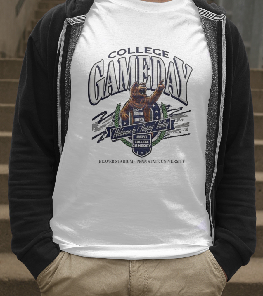 Penn State Nittany Lions ESPN College Gameday Welcome To Happy Valley 2025 Mascot T-Shirt