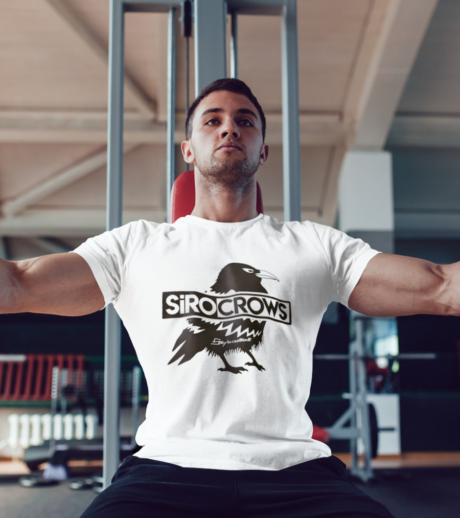 Sirocrows Contrasting Silhouette Bird Logo T-Shirt